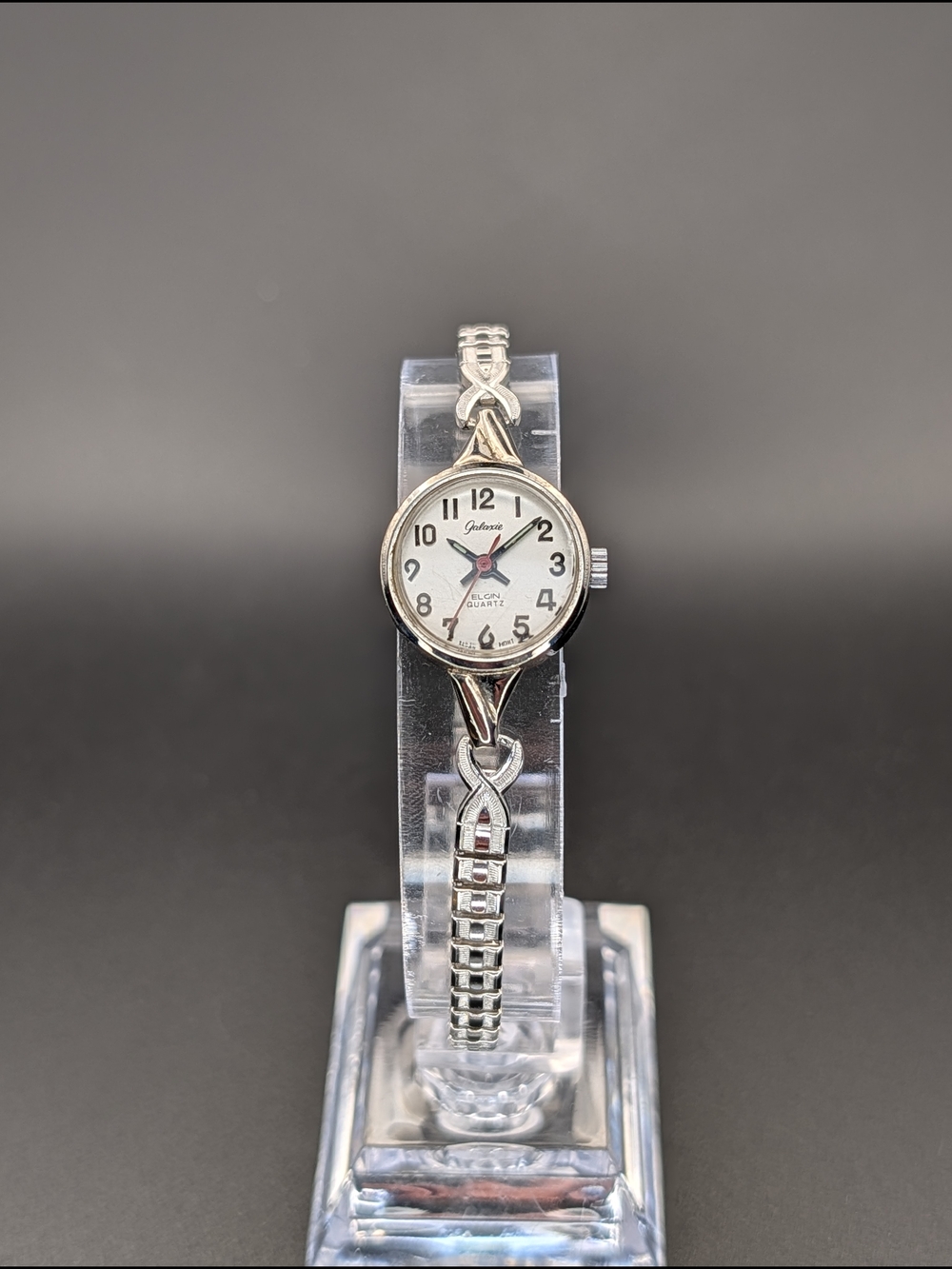 Galaxie By Elgin Women's Quartz Watch In Silver Tone, New Battery - RUNNING